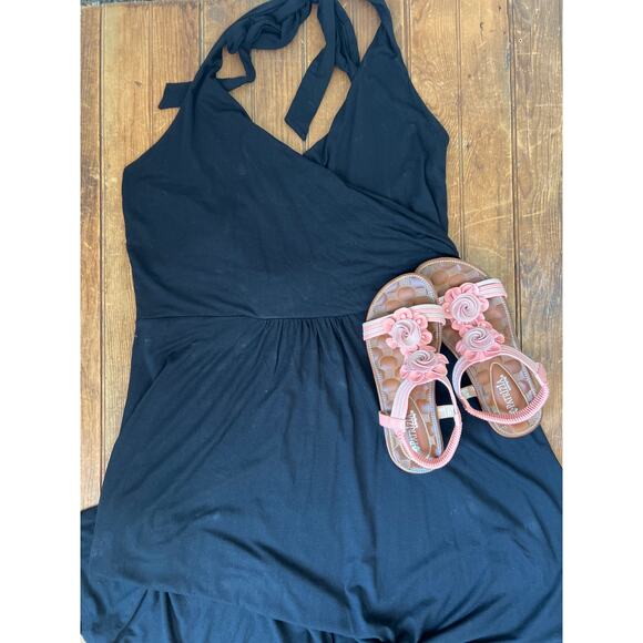 Woman’s Boden St Lucia black knit fit and flare halter dress midi size xl - Picture 3 of 6